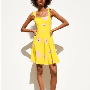ZARA ❤️ Vintage Inspired Yellow Chiffon Dress 💐